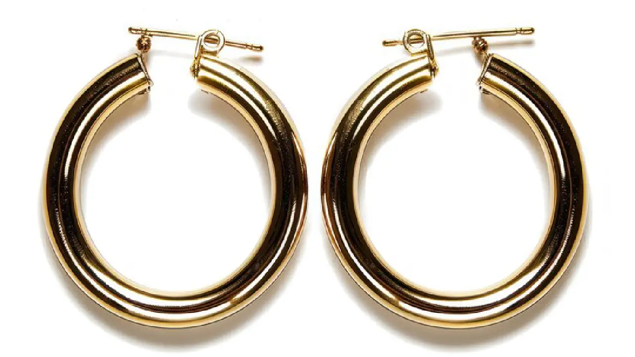 two tone hoop earrings gold