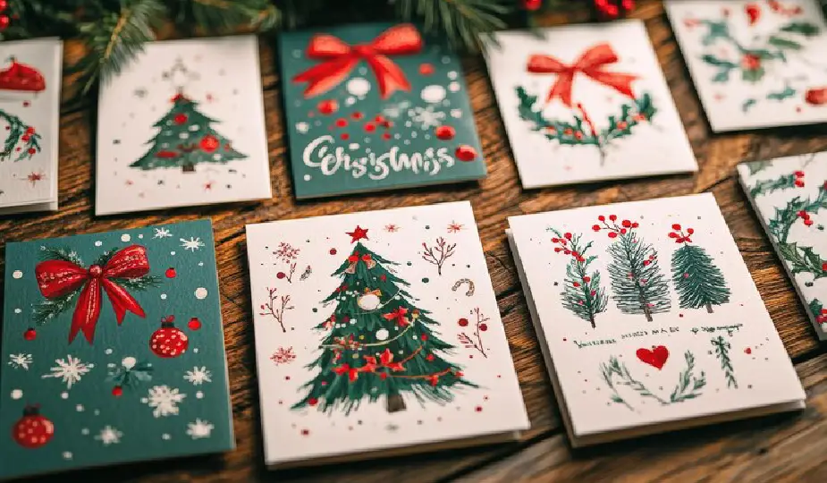 handmade christmas tree cards