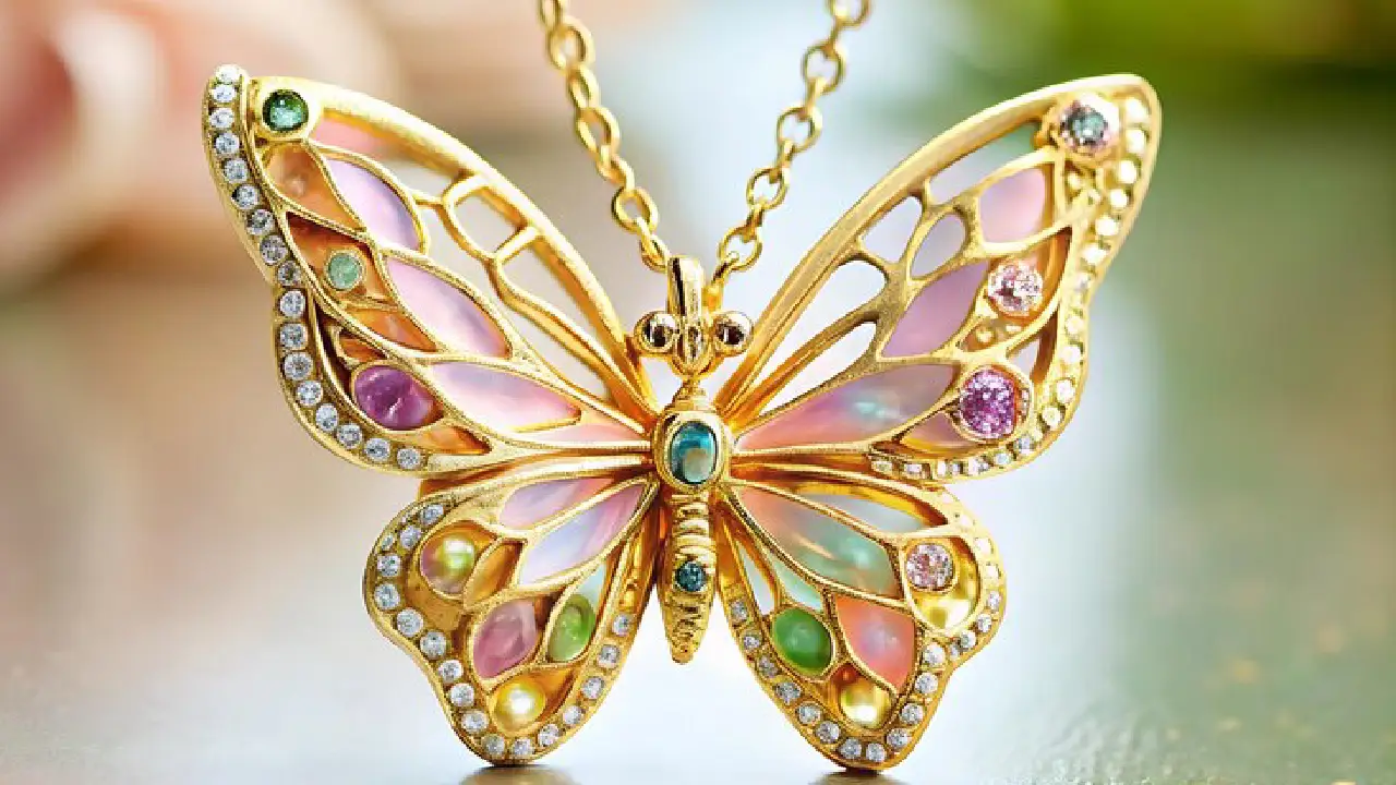 locket with butterfly